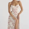 Charlotte Rose Print Corset Midi Sundress