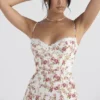 Charlotte Rose Print Corset Midi Sundress