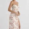 Charlotte Rose Print Corset Midi Sundress