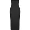 Charmaine Black Corset Maxi Dress