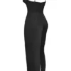 Charmaine Black Corset Maxi Dress