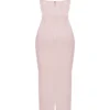 Charmaine Blush Pink Corset Maxi Dress