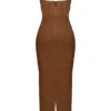 Charmaine Chocolate Corset Maxi Dress