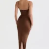 Charmaine Chocolate Corset Maxi Dress