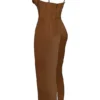 Charmaine Chocolate Corset Maxi Dress
