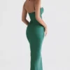 Charmaine Forest Corset Maxi Dress