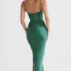 Charmaine Forest Corset Maxi Dress