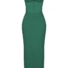 Charmaine Forest Corset Maxi Dress