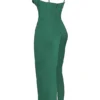 Charmaine Forest Corset Maxi Dress