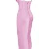 Charmaine Pink Corset Maxi Dress