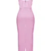 Charmaine Pink Corset Maxi Dress