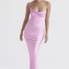 Charmaine Pink Corset Maxi Dress