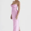 Charmaine Pink Corset Maxi Dress