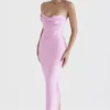 Charmaine Pink Corset Maxi Dress