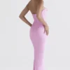 Charmaine Pink Corset Maxi Dress