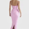 Charmaine Pink Corset Maxi Dress
