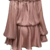 Chaya Hazelnut Off Shoulder Dress