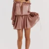 Chaya Hazelnut Off Shoulder Dress