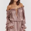 Chaya Hazelnut Off Shoulder Dress