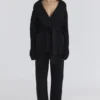 Chelsea Black Cashmere + Wool Trousers