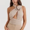 Cheyanne Ecru Gathered Bodysuit