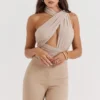 Cheyanne Ecru Gathered Bodysuit
