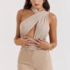 Cheyanne Ecru Gathered Bodysuit