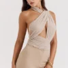 Cheyanne Ecru Gathered Bodysuit