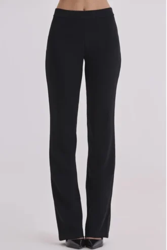 Chiara Black Straight Leg Trousers