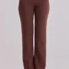 Chiara Espresso Brown Straight Leg Trousers