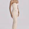 Chiara Vintage Ivory Crepe Straight Leg Trousers