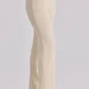 Chiara Vintage Ivory Crepe Straight Leg Trousers