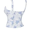 Chicca Blue Floral Print Top