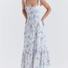 Chicca Blue Floral Print Top