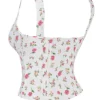 Chicca Rose Print Floral Top