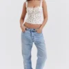 Chicca Rose Print Floral Top