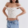 Chicca Rose Print Floral Top