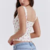 Chicca Rose Print Floral Top
