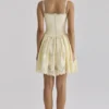 Chloe Lemon Custom Lace Cotton Broderie Anglaise Mini Dress
