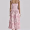 Chloe Pink Cotton Broderie Anglais Lace Midi Sundress