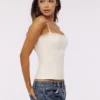 Chloe White Cotton Broderie Anglais Lace Top