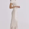 Tamra Ivory Cotton + Cashmere Short Sleeve Top