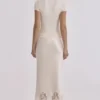 Tamra Ivory Cotton + Cashmere Short Sleeve Top