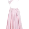Cindy Ballerina Pink Twill Midi Sundress