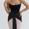 Clara Black & Blush Chiffon Maxi Dress – Limited Edition