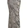 Clara Pewter Bias Cut Midi Skirt