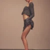 Clarice Shadow Floaty Layered Mini Skirt