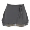 Clarice Shadow Floaty Layered Mini Skirt