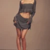 Clarice Shadow Floaty Layered Mini Skirt