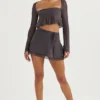 Clarice Shadow Floaty Layered Mini Skirt